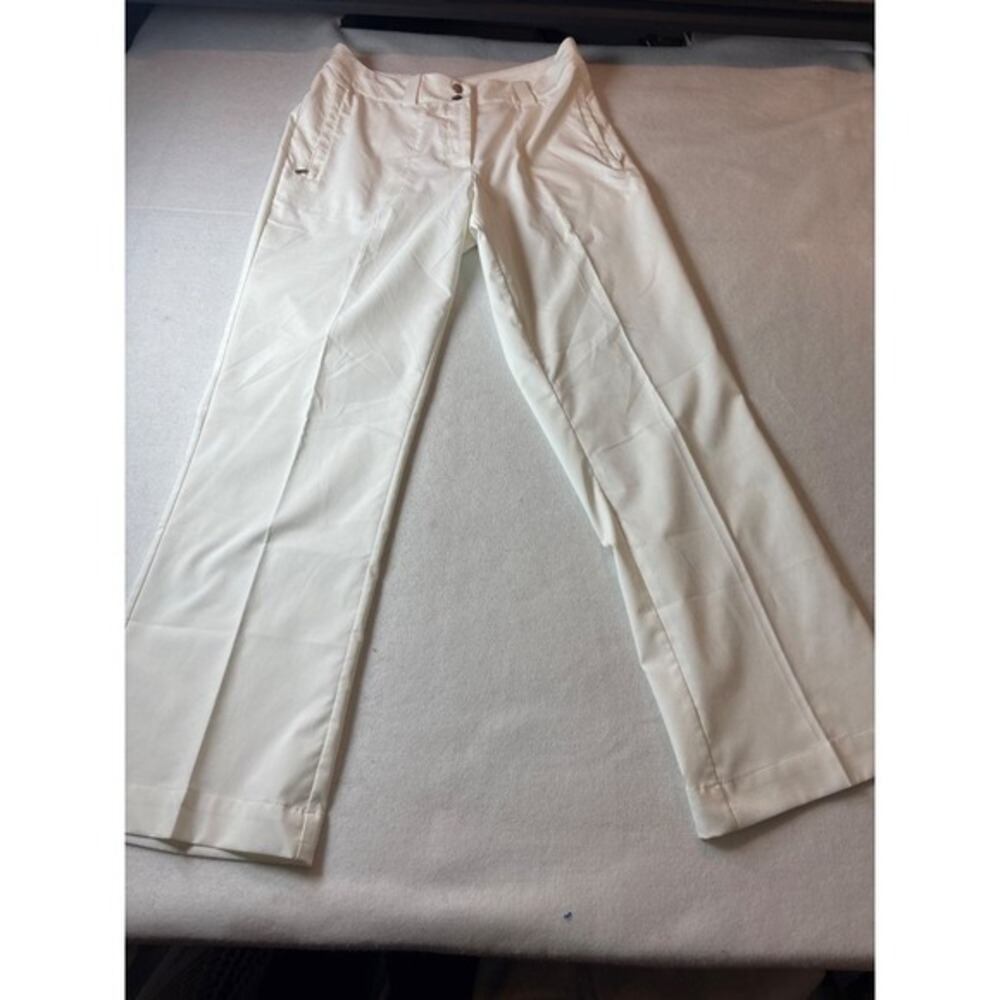 Nike White Golf Pants Women‎ Sz 10 Athletic Performance Straight Leg